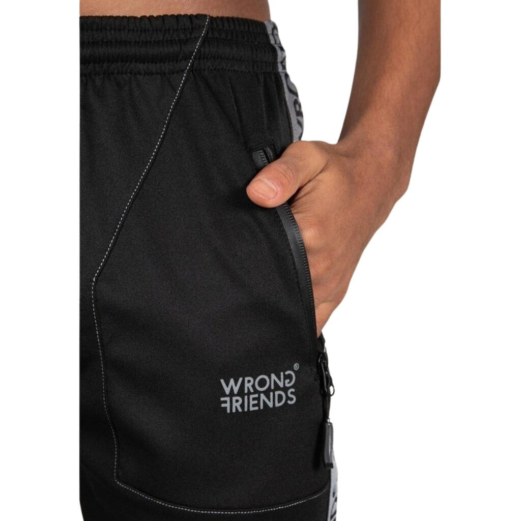 LYON TRACK PANTS - BLACK/GREY - WRONG FRIENDS