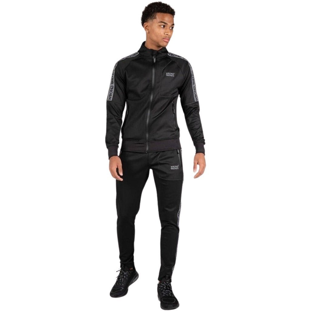 LYON TRACK PANTS - BLACK/GREY - WRONG FRIENDS