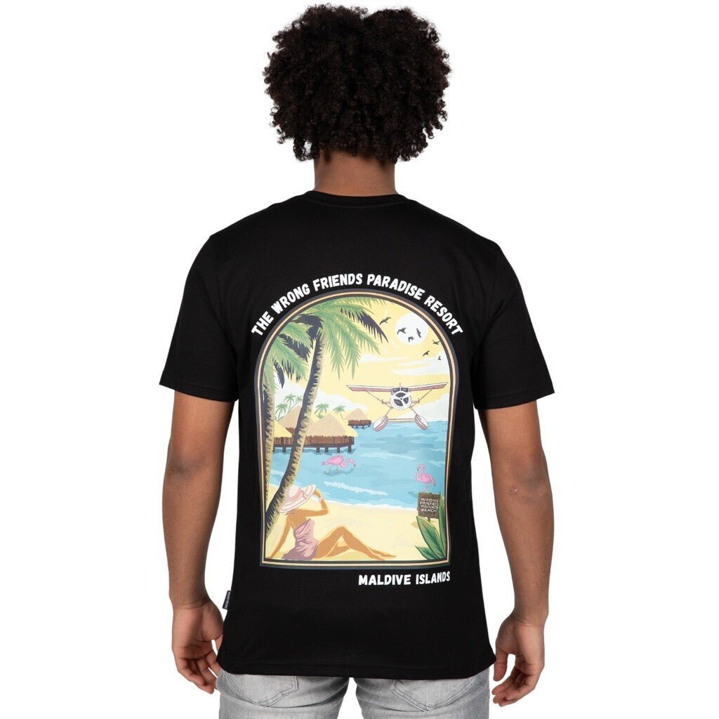 MALDIVES T - SHIRT - BLACK - WRONG FRIENDS