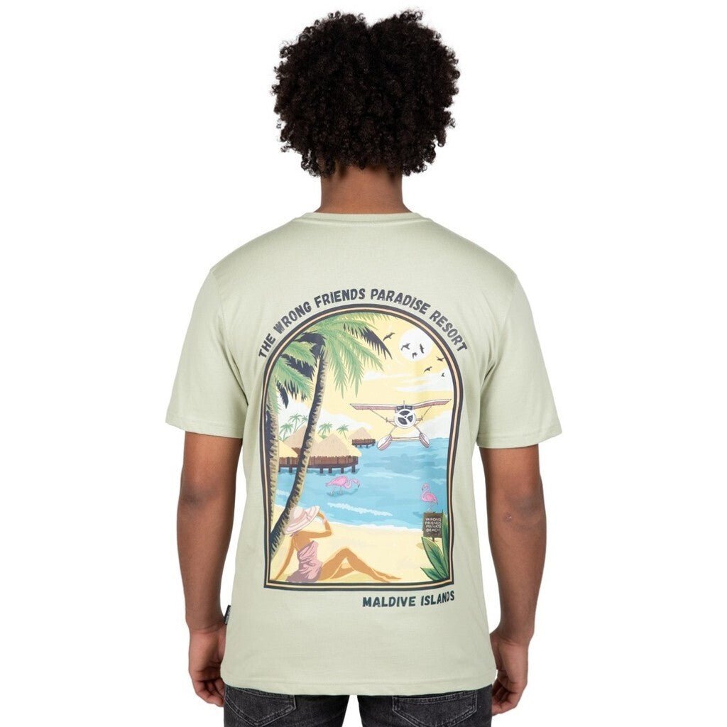 MALDIVES T - SHIRT - LIGHT GREEN - WRONG FRIENDS