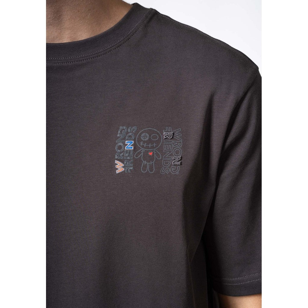 WRONG FRIENDS NELSON T-SHIRT T-SHIRTS STONE GREY