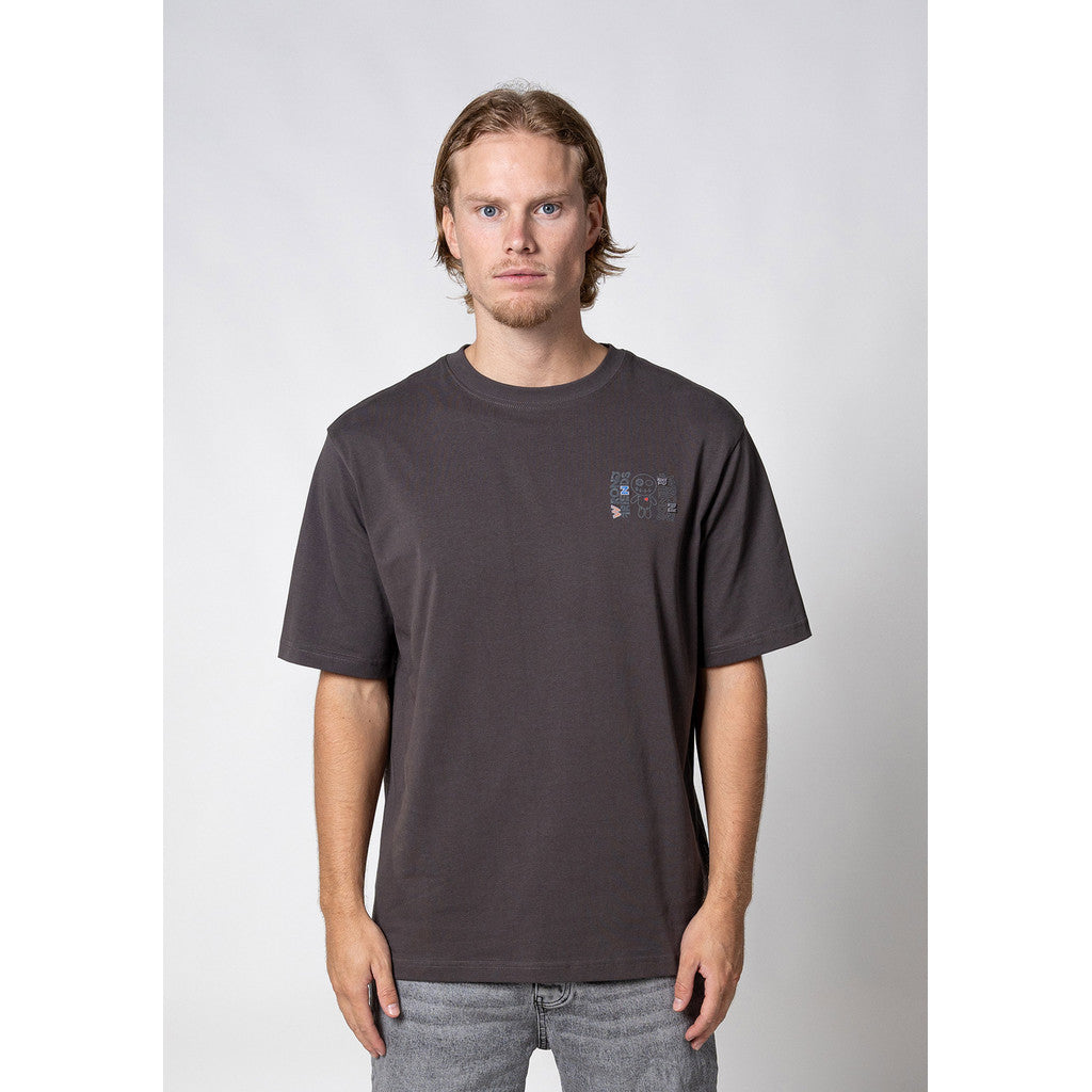WRONG FRIENDS NELSON T-SHIRT T-SHIRTS STONE GREY