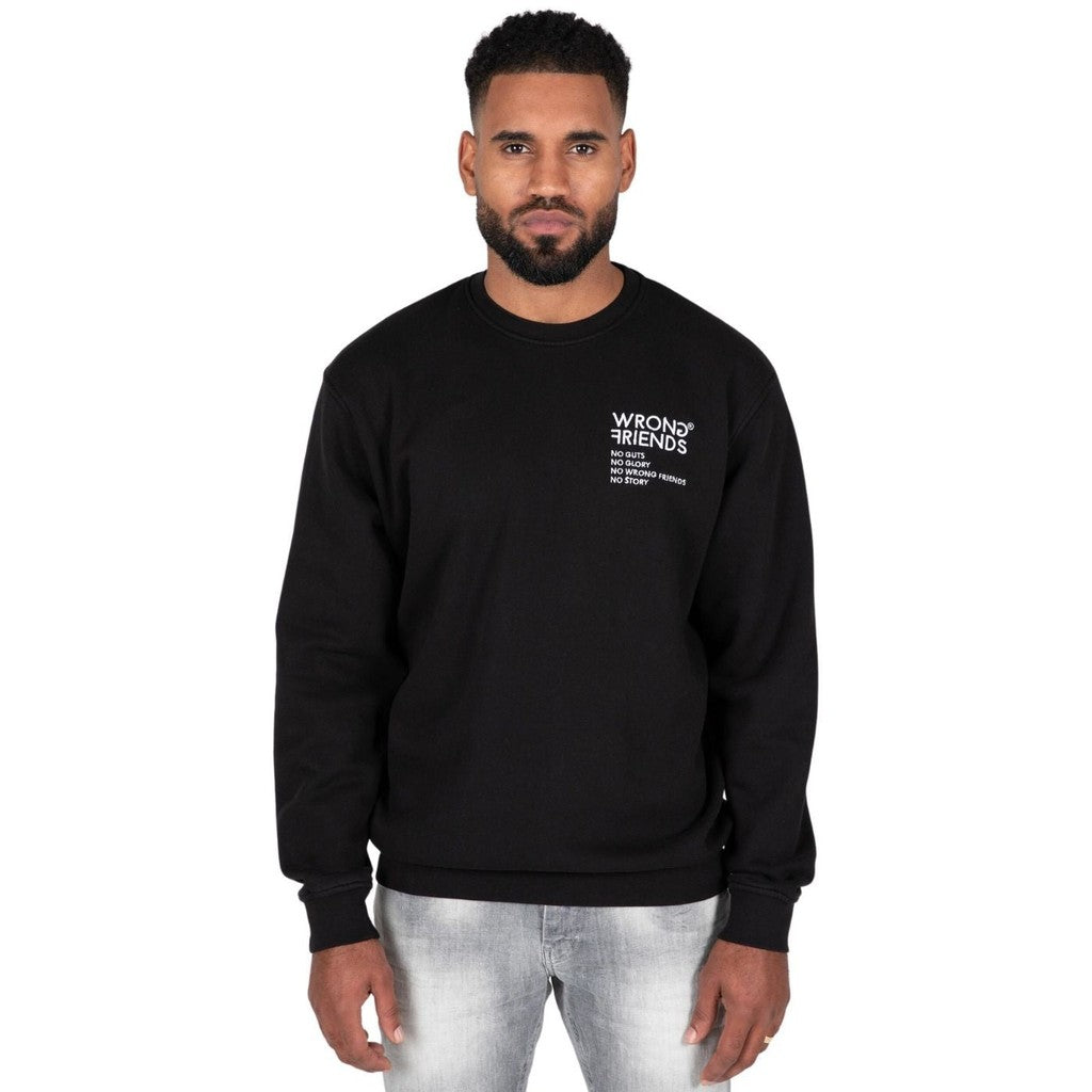WRONG FRIENDS NO GUTS NO GLORY SWEATER SWEATERS BLACK