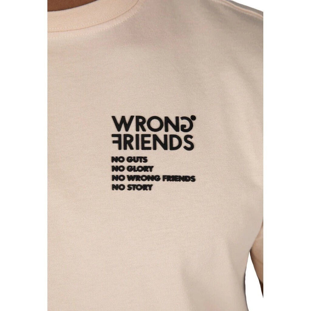 NO GUTS NO GLORY T - SHIRT - BEIGE - WRONG FRIENDS