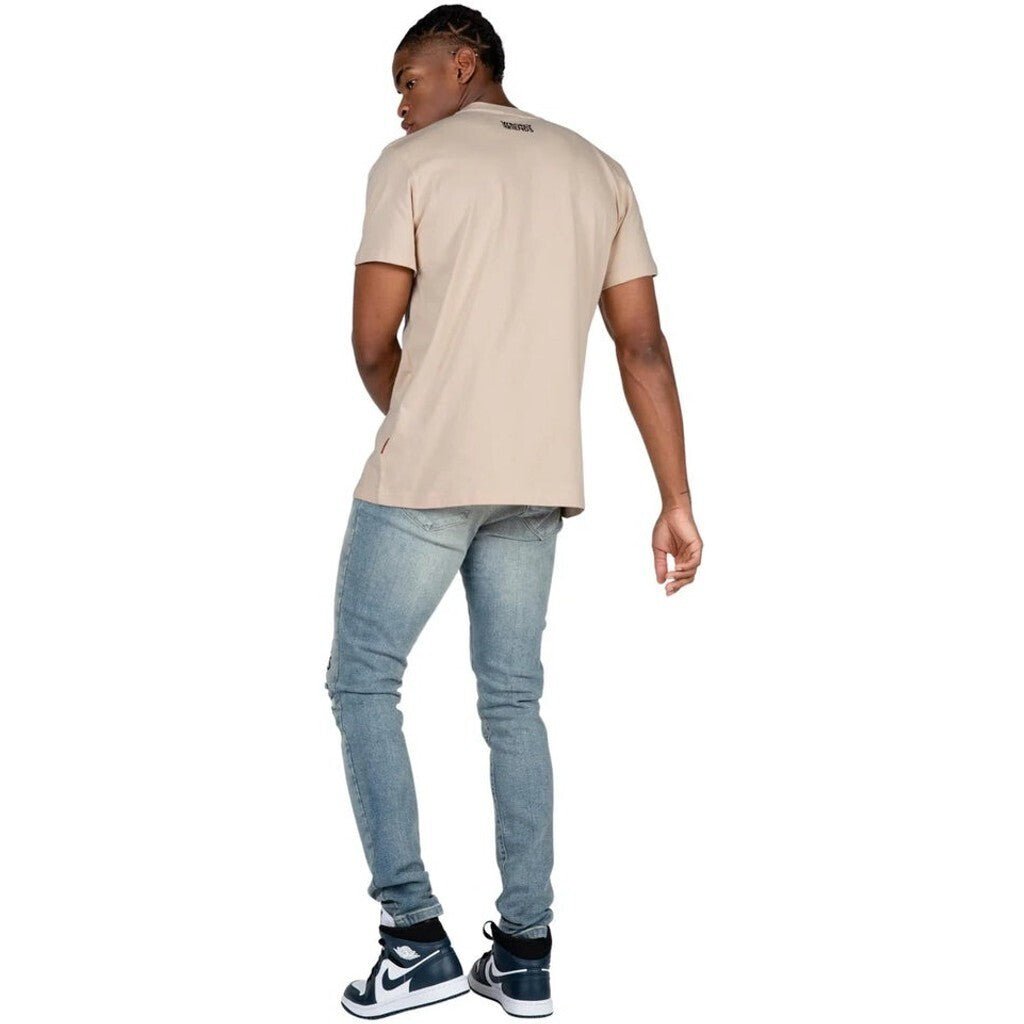 NO GUTS NO GLORY T - SHIRT - BEIGE - WRONG FRIENDS