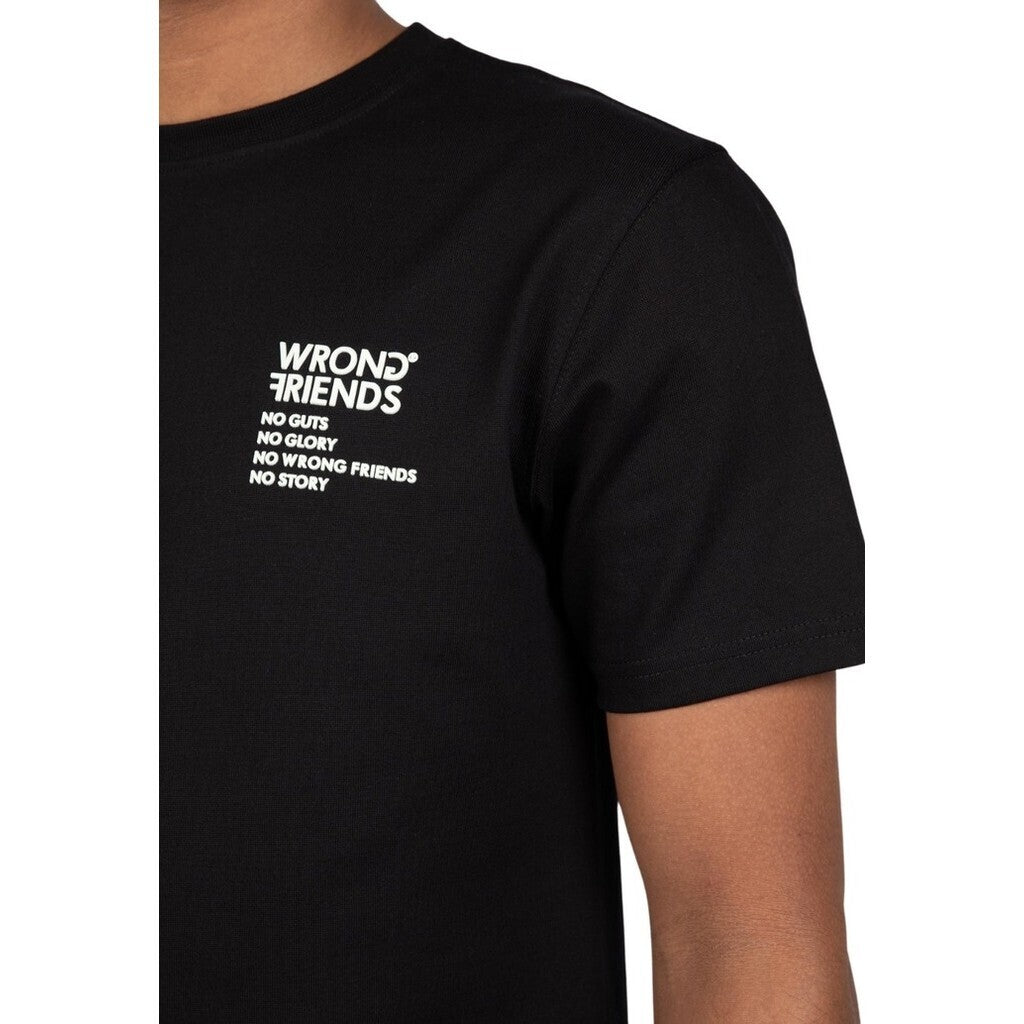 NO GUTS NO GLORY T - SHIRT 2.0 - BLACK - WRONG FRIENDS