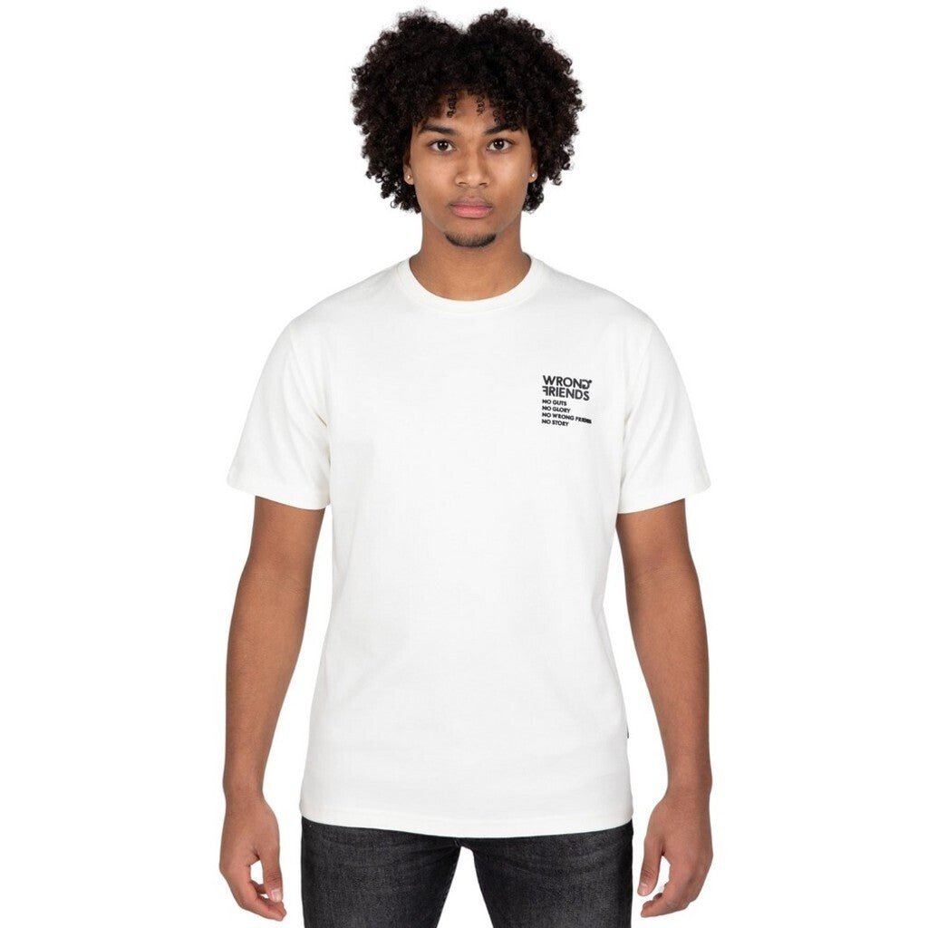NO GUTS NO GLORY T - SHIRT 2.0 - WHITE - WRONG FRIENDS