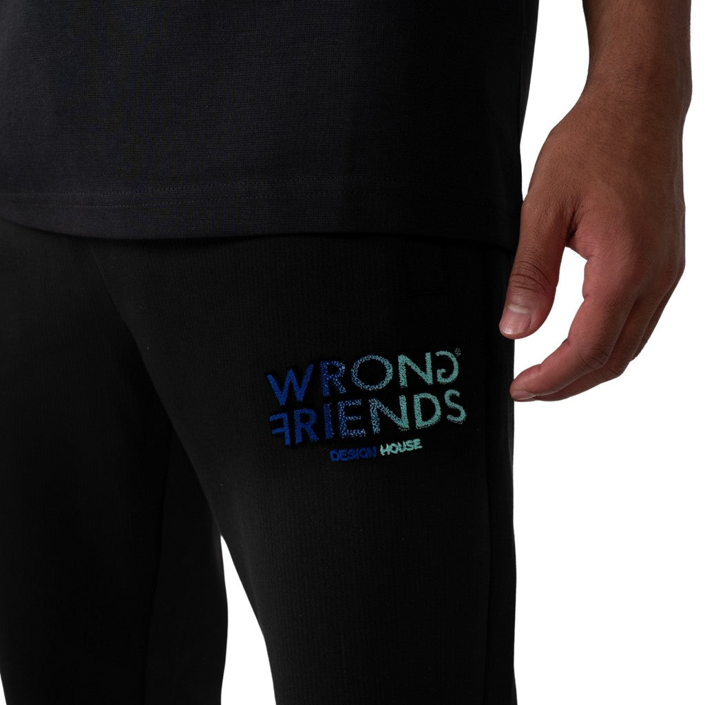 WRONG FRIENDS SIMI VALLEY JOGGER JOGGERS BLACK/BLUE