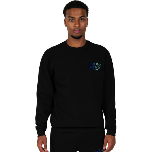 WRONG FRIENDS SIMI VALLEY SWEATER SWEATERS BLACK/BLUE