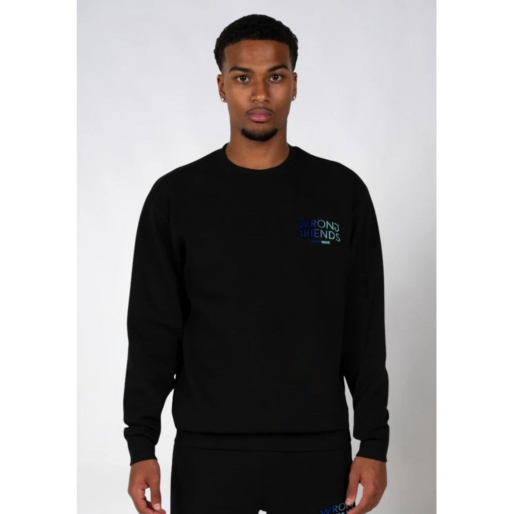 WRONG FRIENDS SIMI VALLEY SWEATER SWEATERS BLACK/BLUE