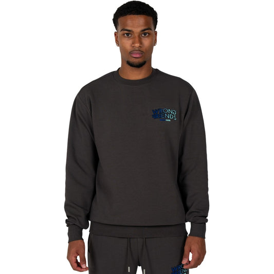 WRONG FRIENDS SIMI VALLEY SWEATER SWEATERS GREY/BLUE