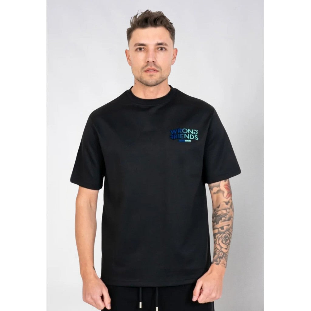 WRONG FRIENDS SIMI VALLEY T-SHIRT T-SHIRTS BLACK/BLUE