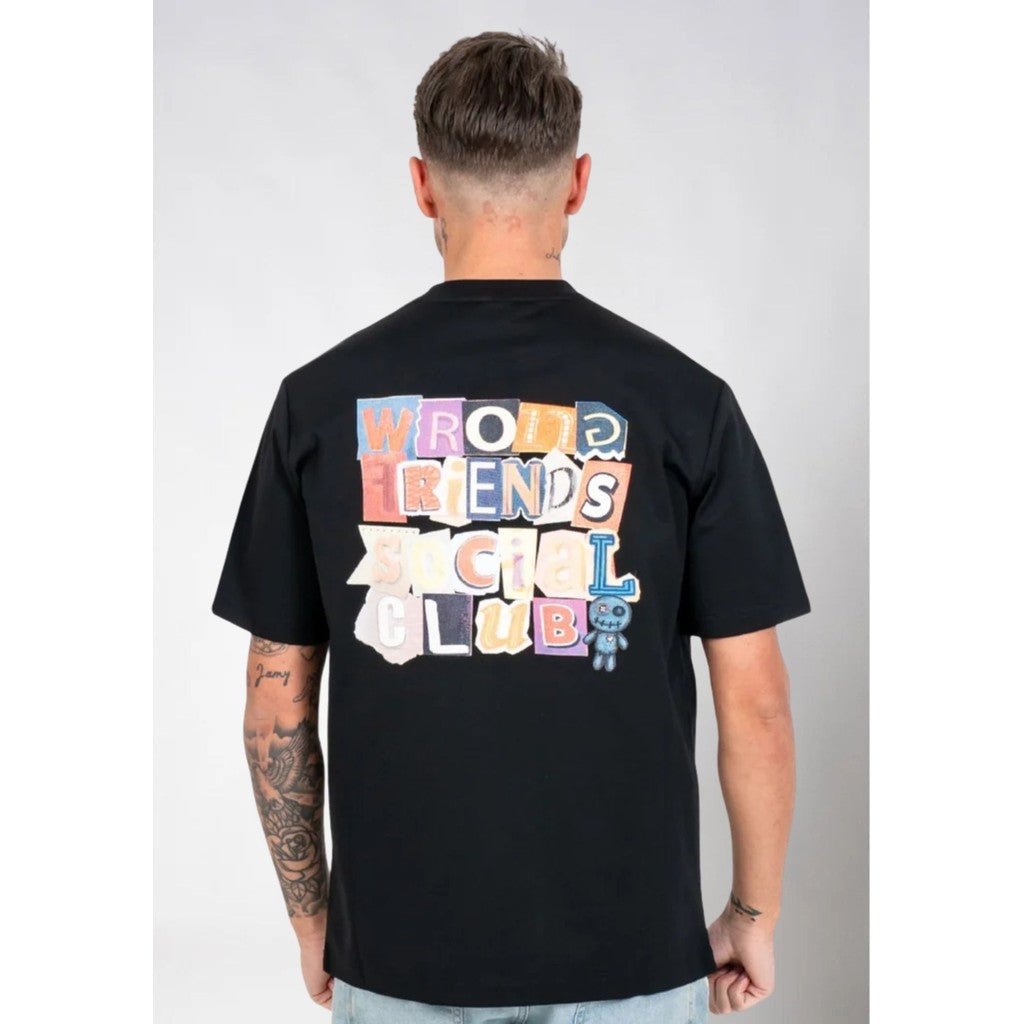 WRONG FRIENDS SOCIAL CLUB T-SHIRT T-SHIRTS BLACK
