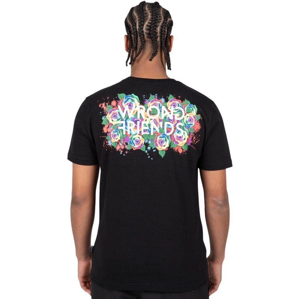 TAMBA ROSES T - SHIRT - BLACK - WRONG FRIENDS