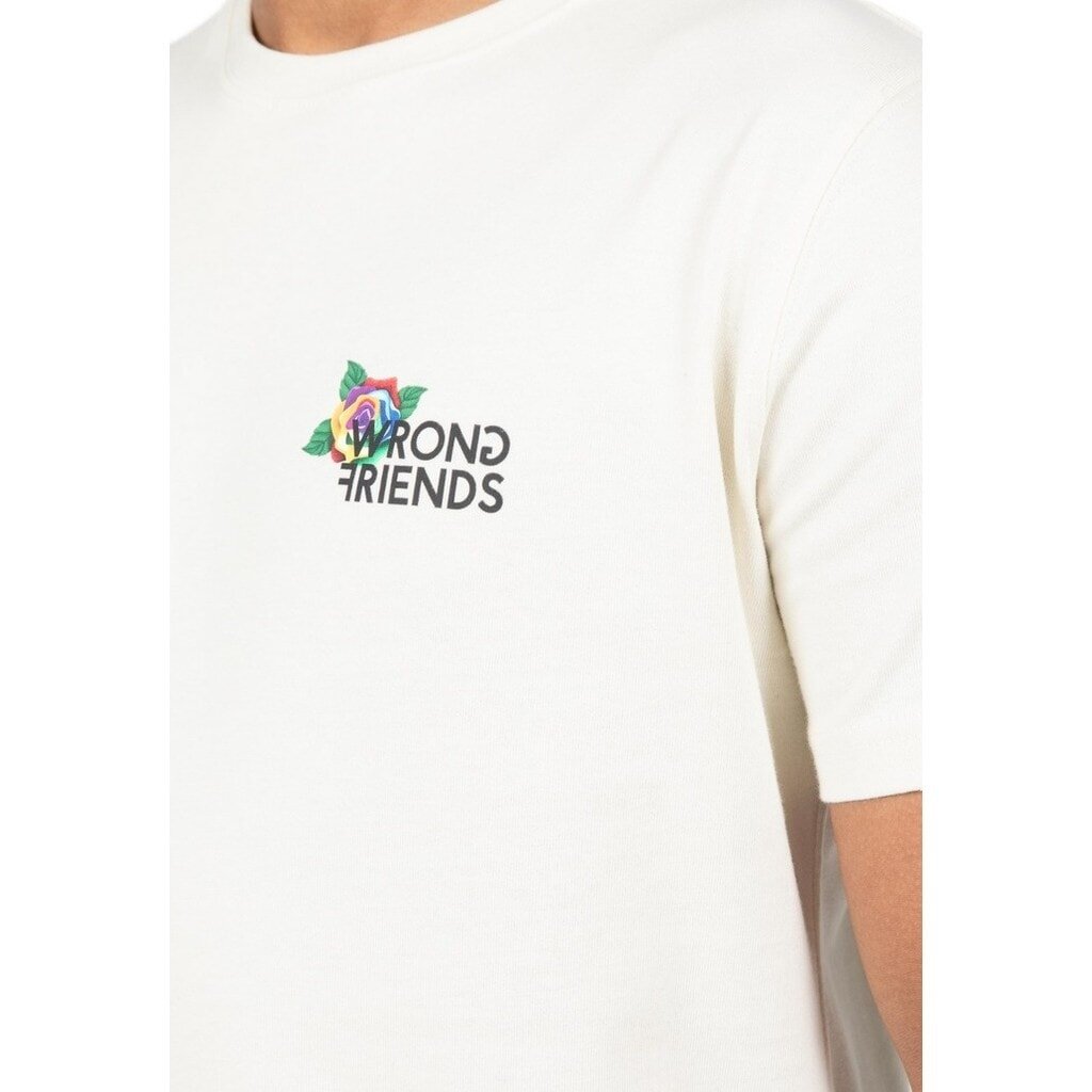 WRONG FRIENDS TAMBA ROSES T-SHIRT T-SHIRTS COCONUT WHITE