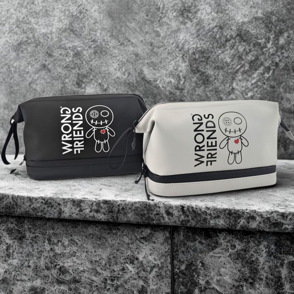 WRONG FRIENDS TOILETRY BAG ACCESSORIES GREY
