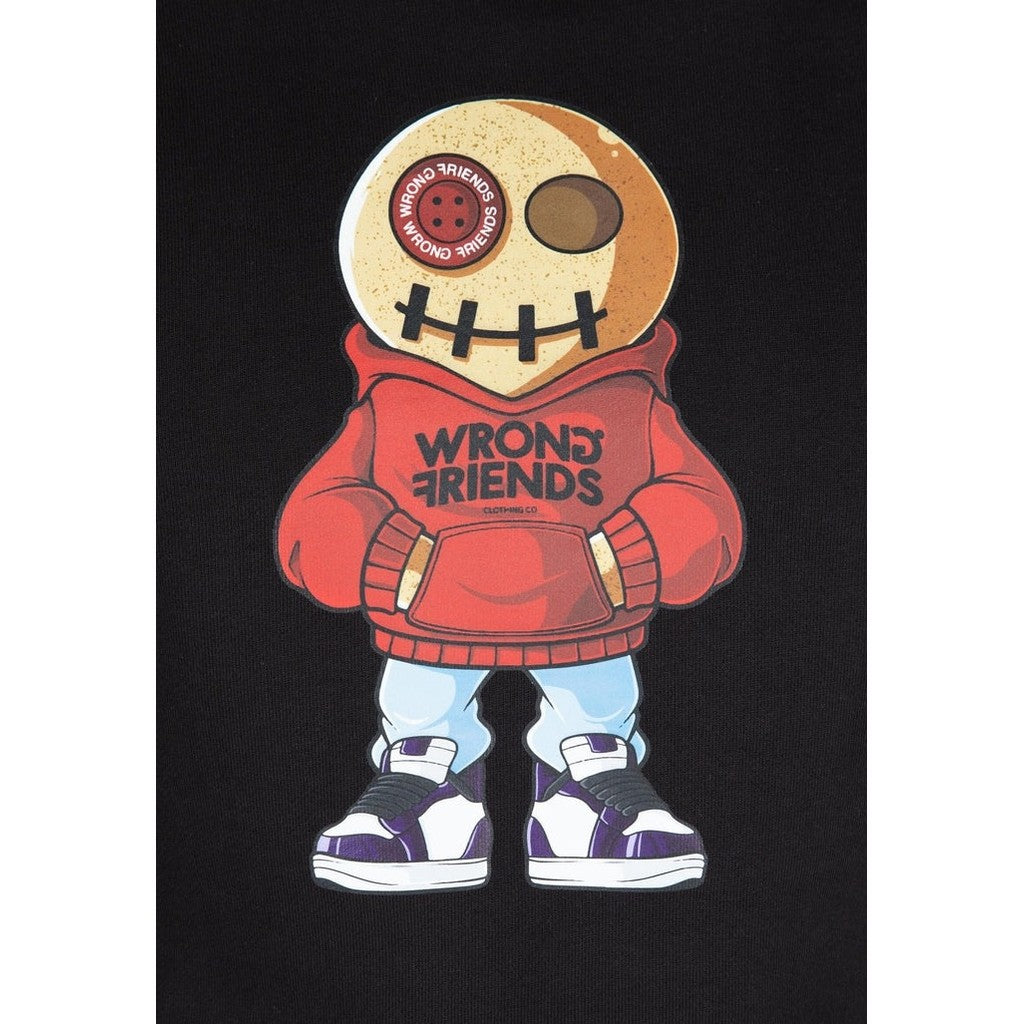 WRONG FRIENDS VALENCIA HOODIE HOODIES BLACK/RED