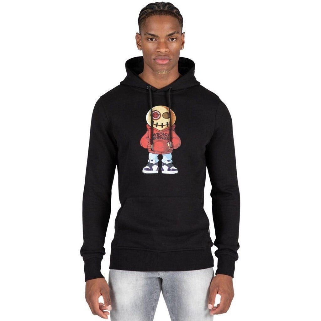 VALENCIA HOODIE - BLACK/RED - WRONG FRIENDS