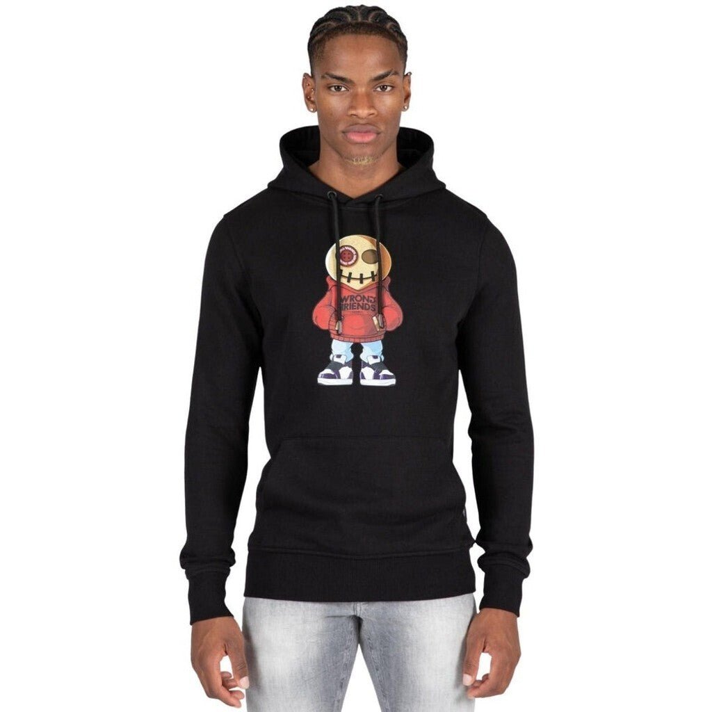 VALENCIA HOODIE - BLACK/RED - WRONG FRIENDS