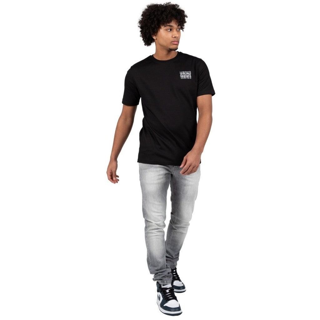 WRONG FRIENDS VICHY T-SHIRT T-SHIRTS BLACK