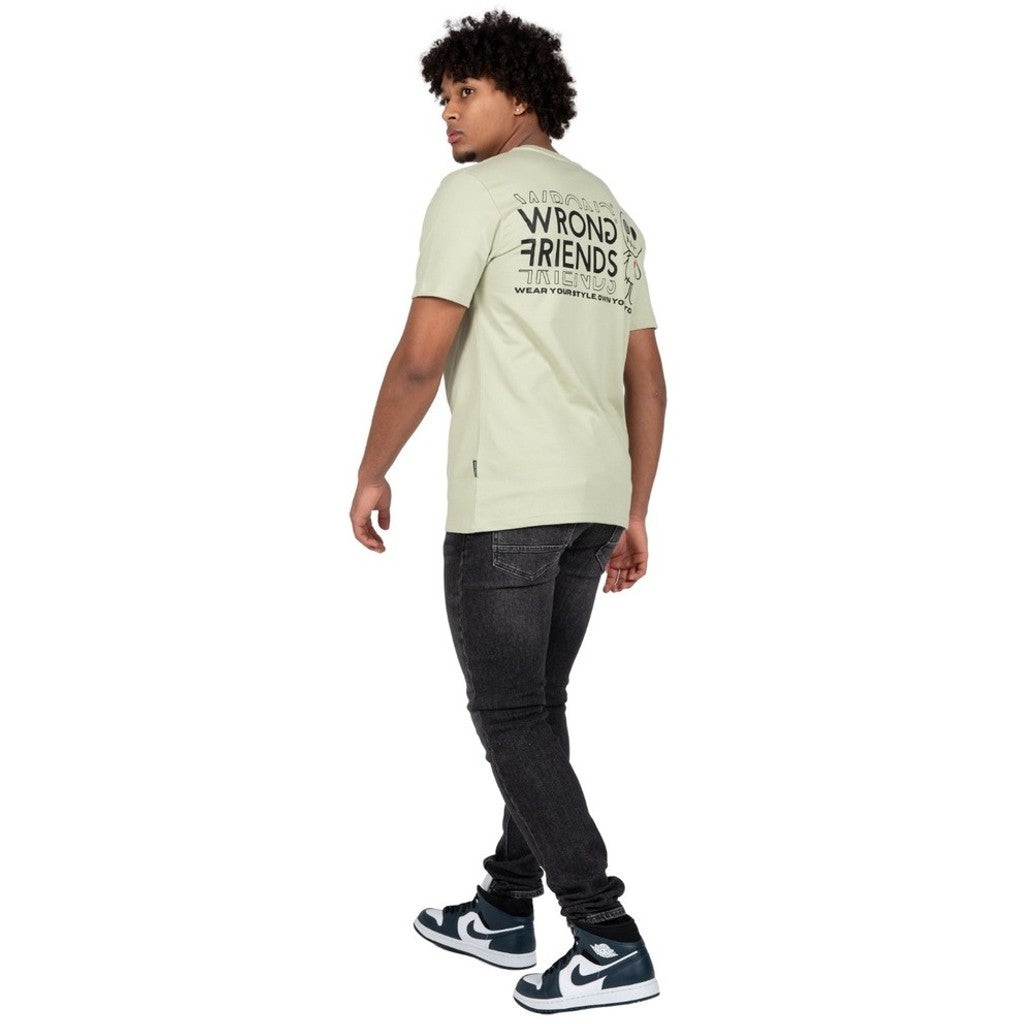 WRONG FRIENDS VICHY T-SHIRT T-SHIRTS LIGHT GREEN