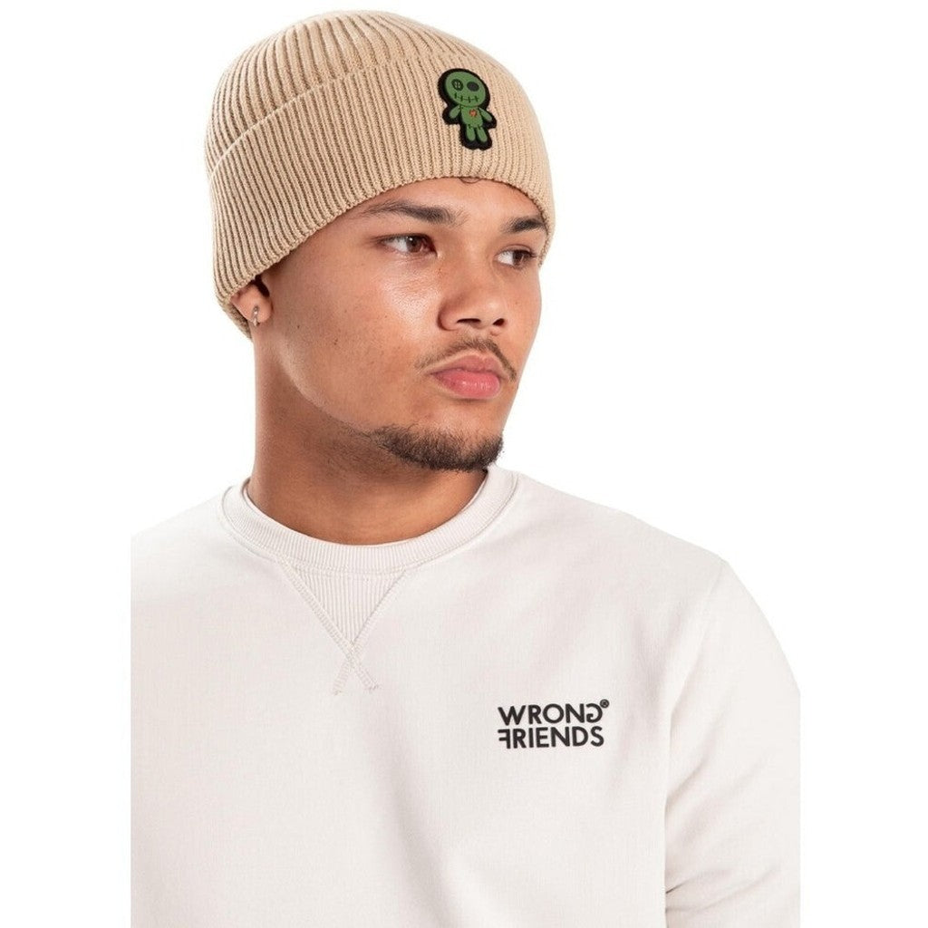 WRONG FRIENDS VOODOO BEANIE CAPS BEIGE