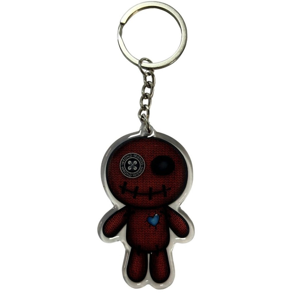 WRONG FRIENDS VOODOO KEYCHAIN ACCESSORIES RED