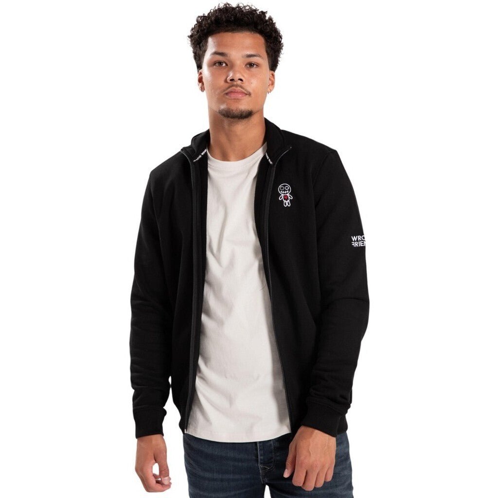 WELS FULL ZIPPED SWEATER - BLACK - WRONG FRIENDS
