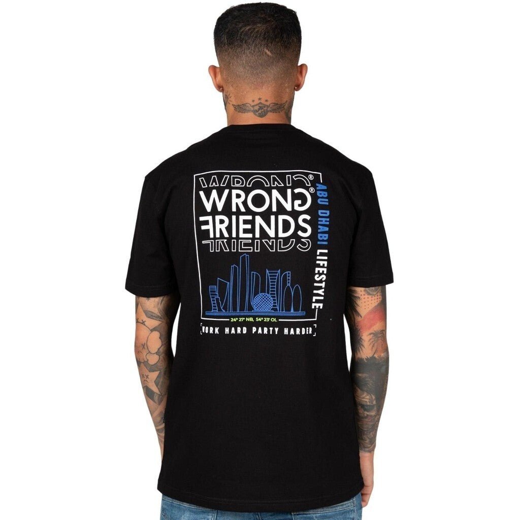 ABU DHABI T - SHIRT - BLACK - WRONG FRIENDS