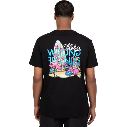 WRONG FRIENDS ALOHA T-SHIRT T-SHIRTS BLACK