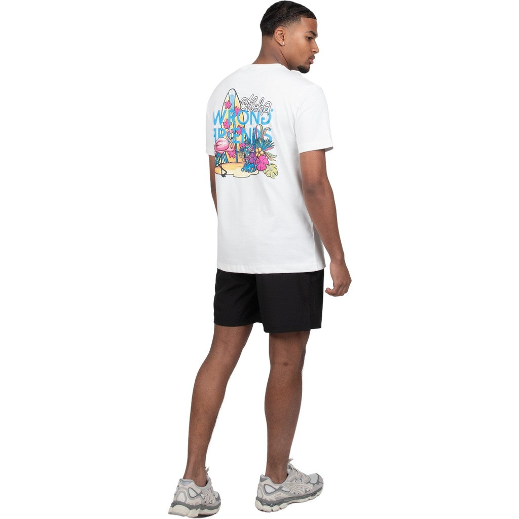 WRONG FRIENDS ALOHA T-SHIRT T-SHIRTS COCONUT WHITE