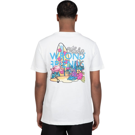WRONG FRIENDS ALOHA T-SHIRT T-SHIRTS COCONUT WHITE