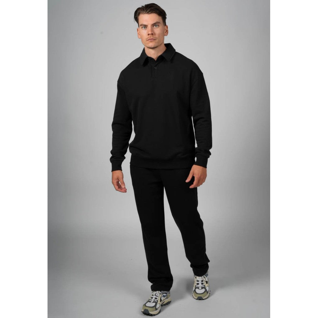 WRONG FRIENDS ASTI POLO SWEATER SWEATERS BLACK