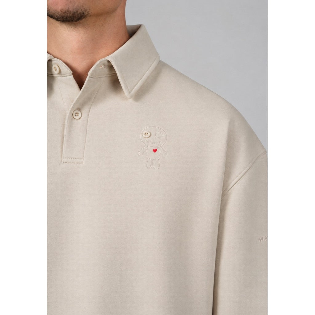 WRONG FRIENDS ASTI POLO SWEATER SWEATERS SAND