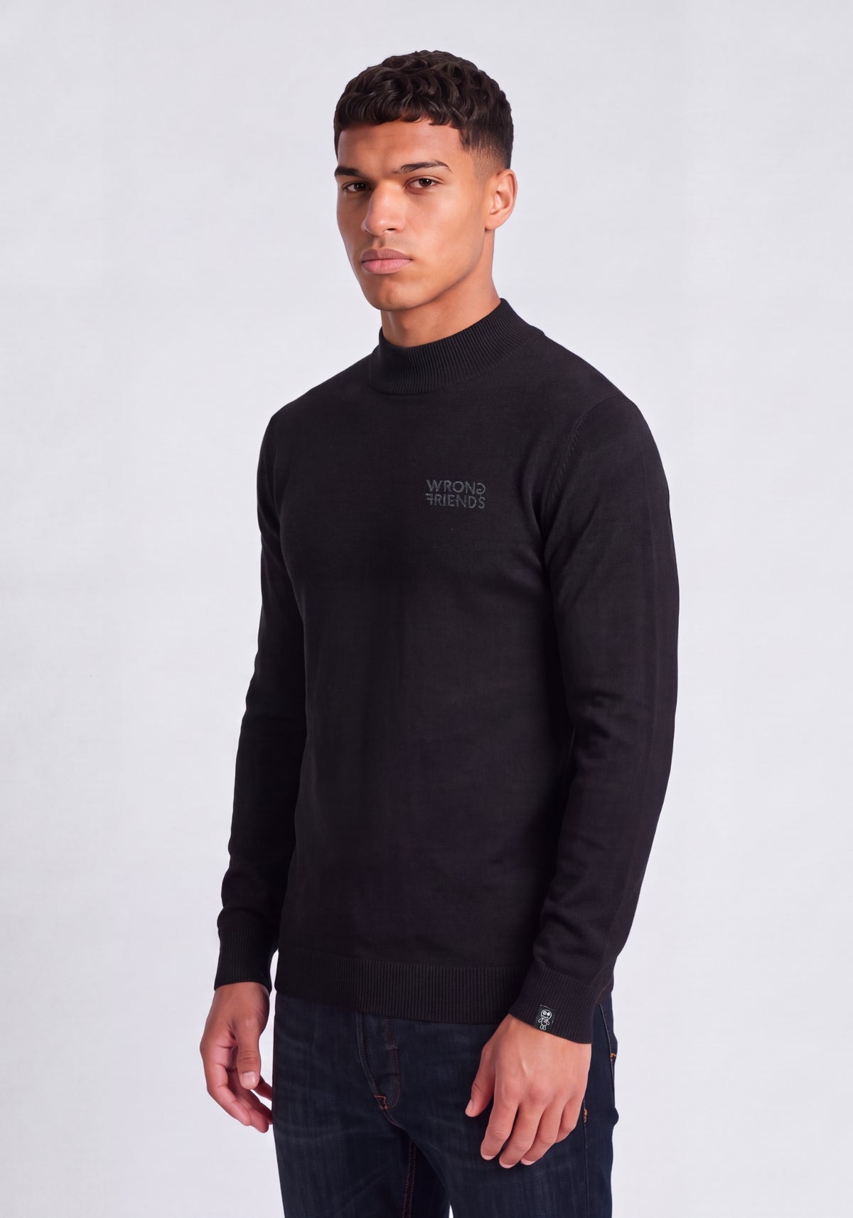 WRONG FRIENDS AYDEN TURTLENECK SWEATERS BLACK