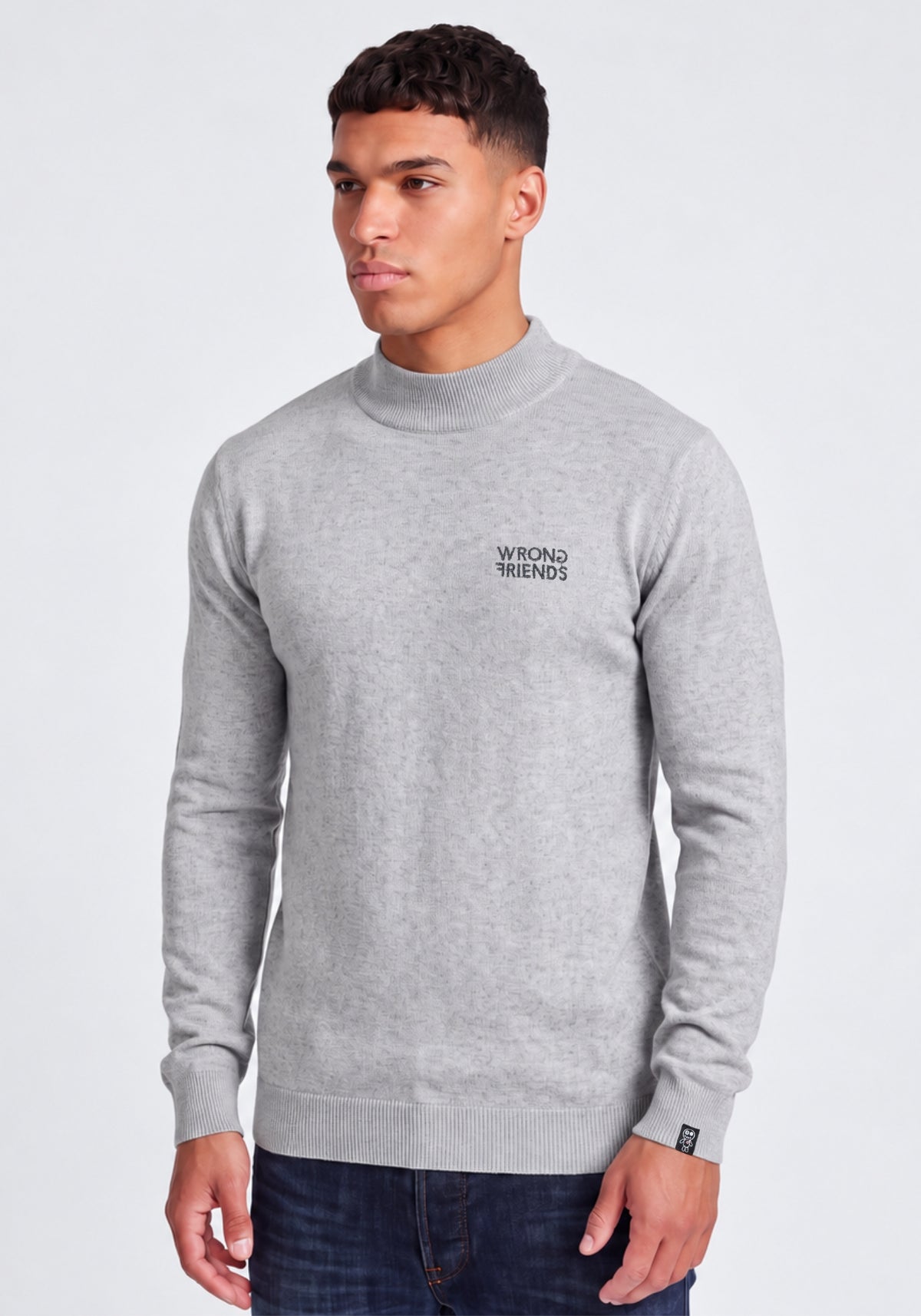WRONG FRIENDS AYDEN TURTLENECK SWEATERS GREY