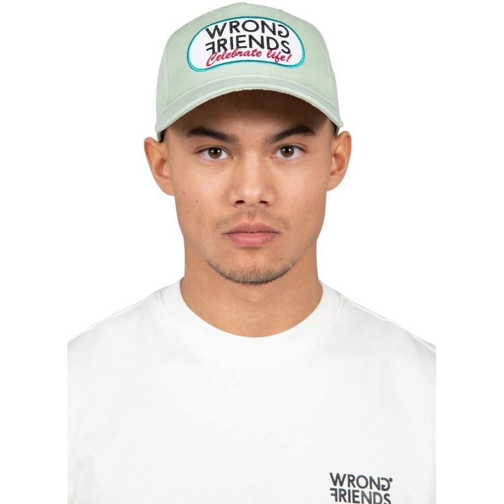 WRONG FRIENDS CELEBRATE LIFE CAP CAPS LIGHT GREEN