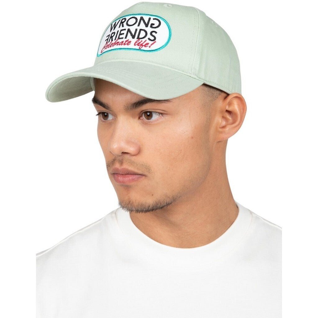 WRONG FRIENDS CELEBRATE LIFE CAP CAPS LIGHT GREEN