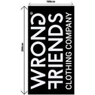 CLASSIC BEACH TOWEL - BLACK/WHITE - WRONG FRIENDS