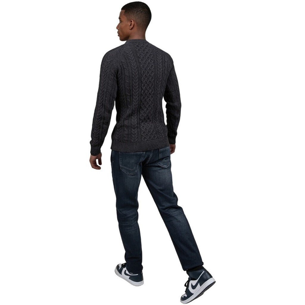 CORBY CABLE KNIT SWEATER - ANTHRACITE - WRONG FRIENDS