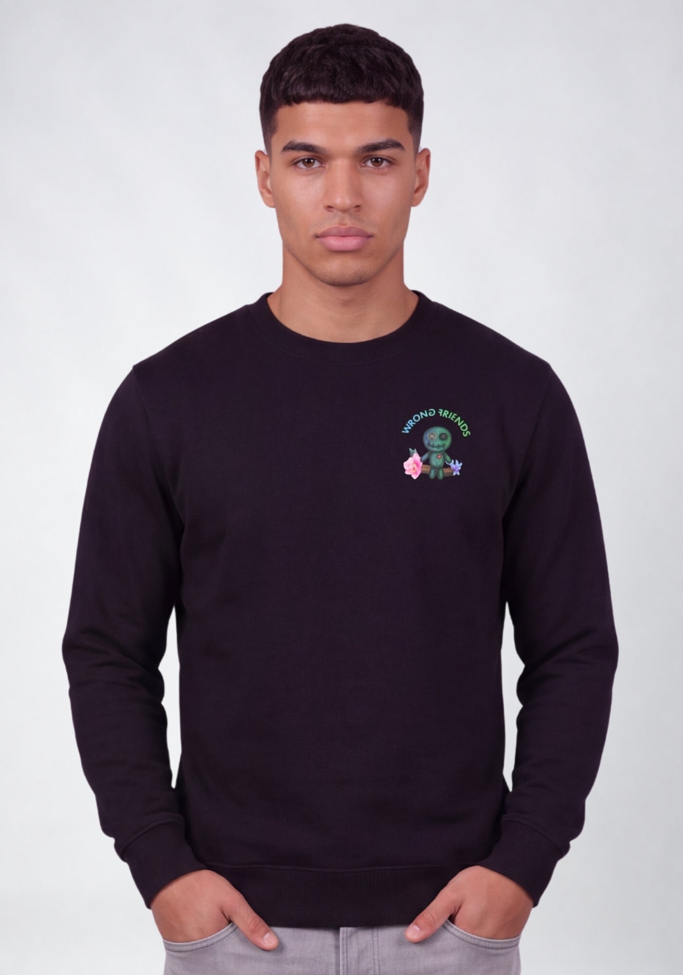 WRONG FRIENDS DENVER SWEATER SWEATERS BLACK