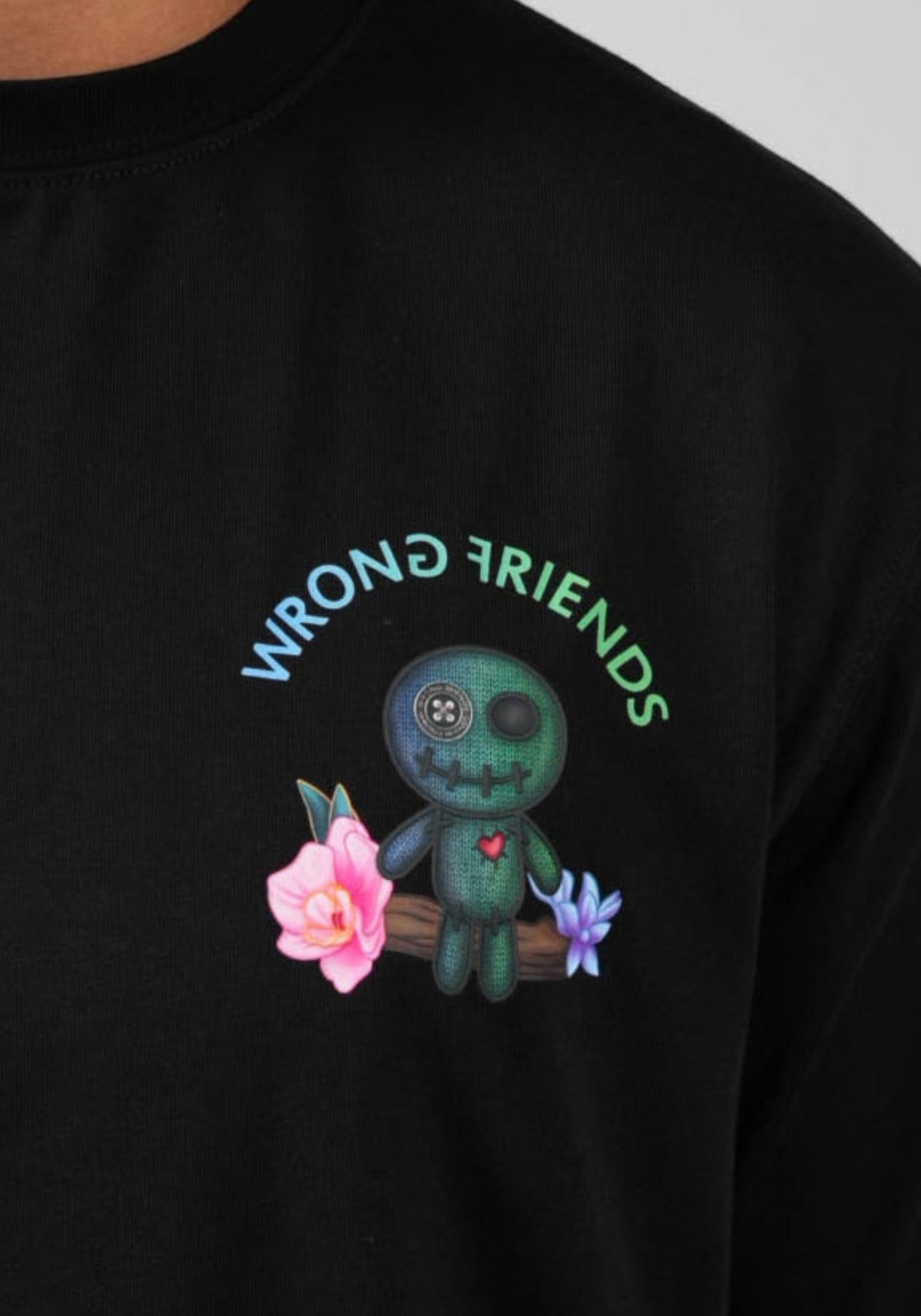 WRONG FRIENDS DENVER SWEATER SWEATERS BLACK