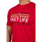 WRONG FRIENDS FAST LIFE T-SHIRT T-SHIRTS RED
