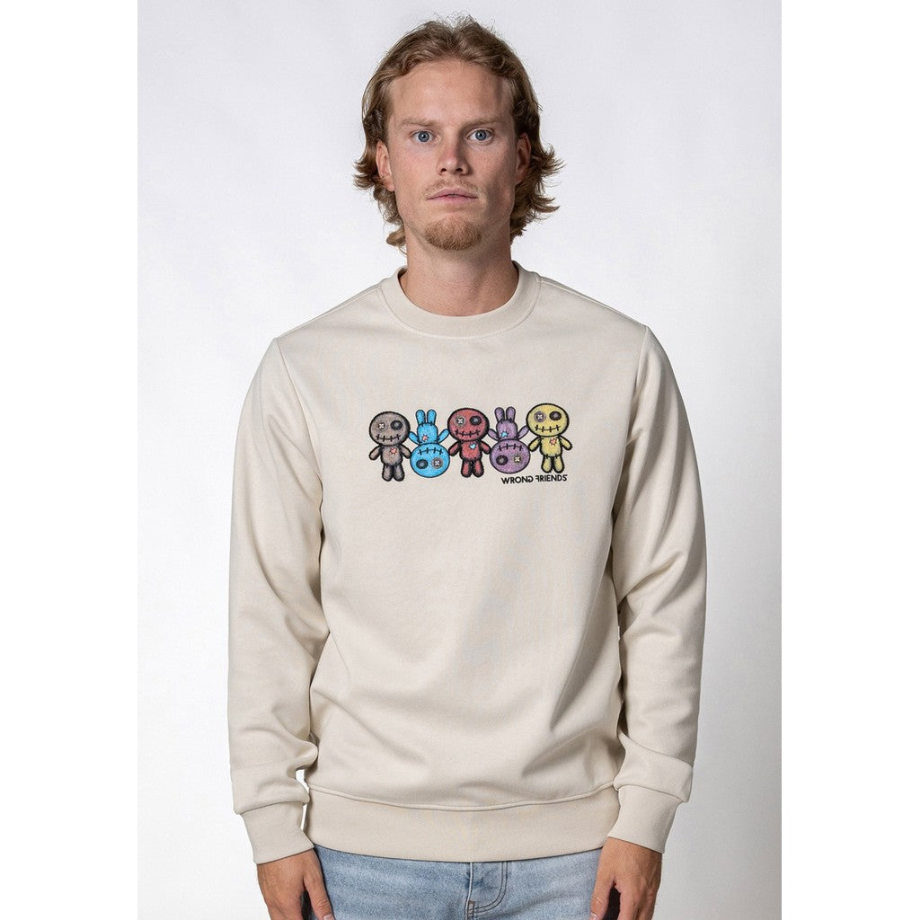 WRONG FRIENDS FRANKLIN SWEATER T-SHIRTS BEIGE