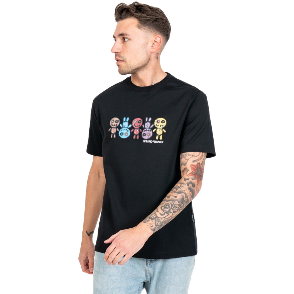 WRONG FRIENDS FRANKLIN T-SHIRT T-SHIRTS BLACK