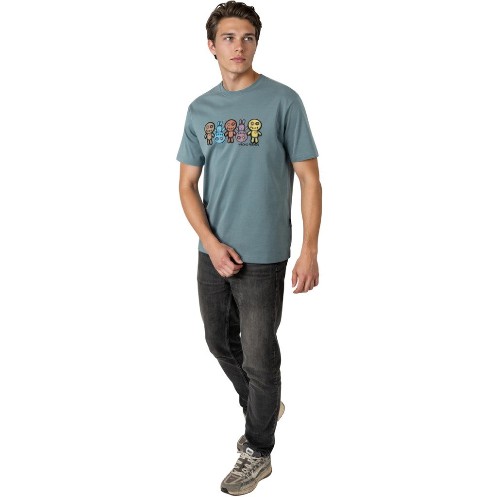 WRONG FRIENDS FRANKLIN T-SHIRT T-SHIRTS BLUE