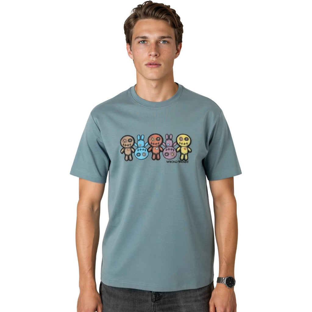 WRONG FRIENDS FRANKLIN T-SHIRT T-SHIRTS BLUE