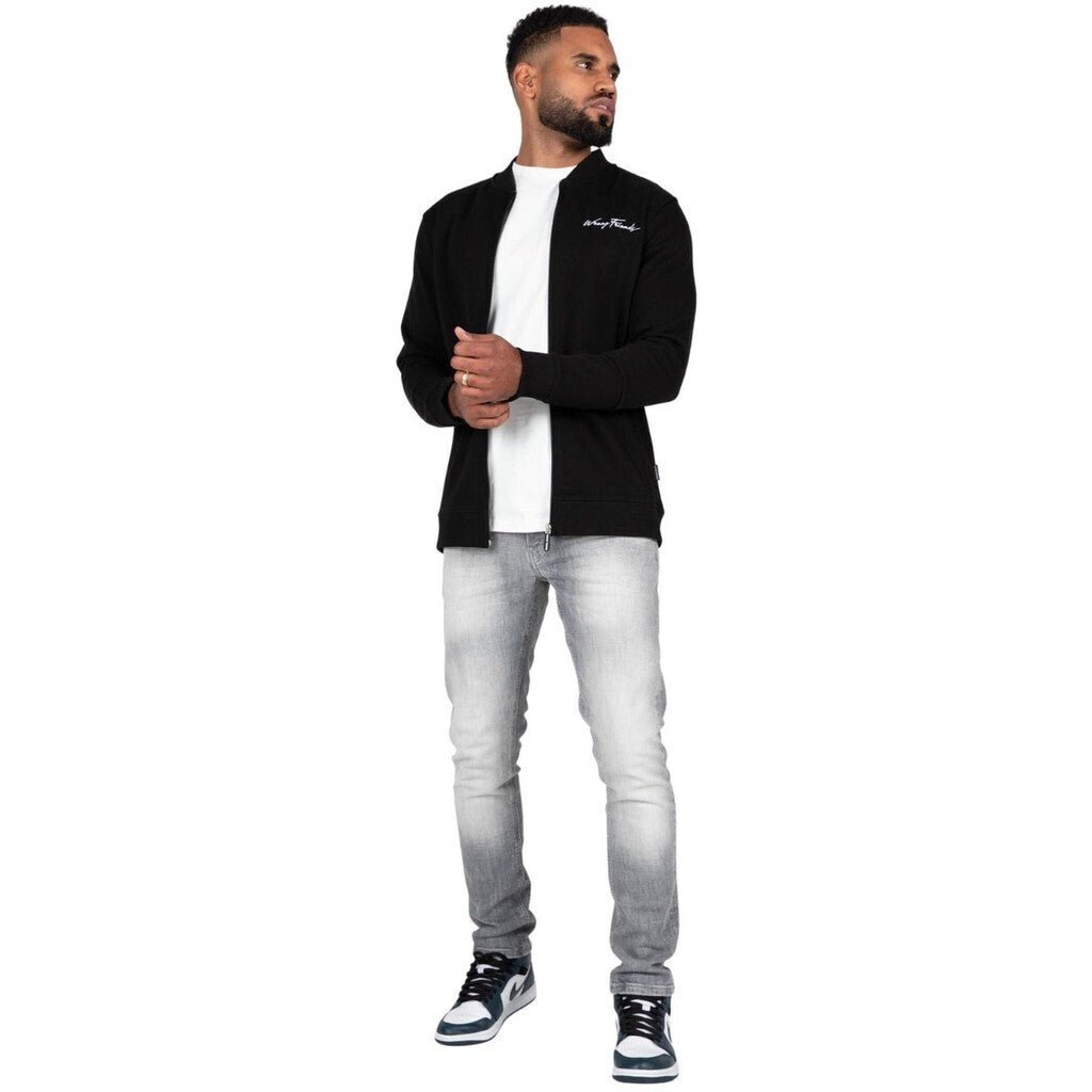 GRANADA FULL ZIP SWEATSHIRT - BLACK - BLACK - WRONG FRIENDS