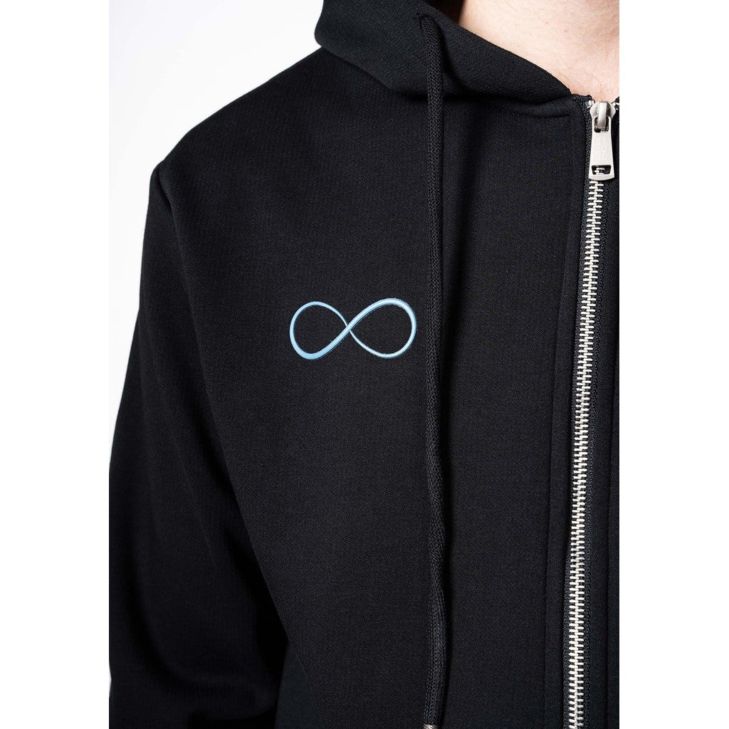 WRONG FRIENDS GUNNAR ZIPPED HOODIE HOODIES BLACK
