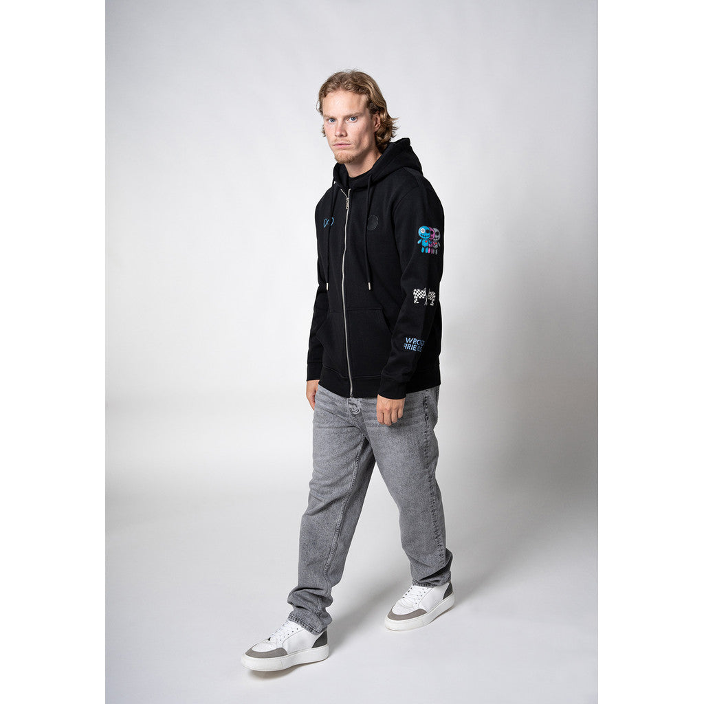 WRONG FRIENDS GUNNAR ZIPPED HOODIE HOODIES BLACK